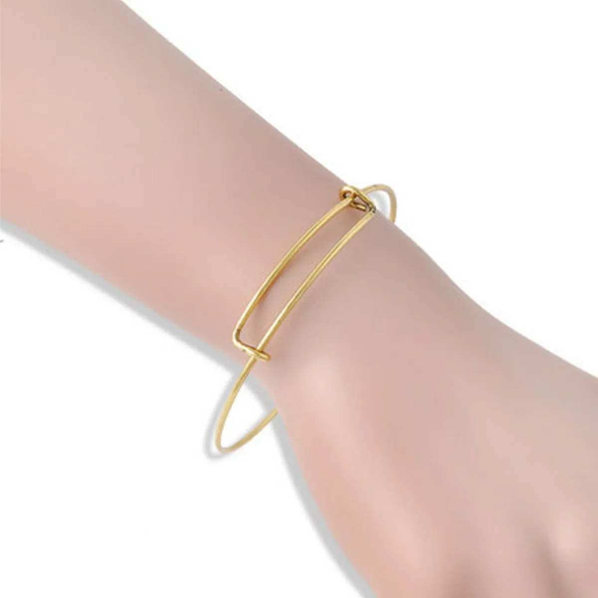 10/20Pcs Silver Plated Expandable Adjustable Bulk Wire Wrapped Bangle Bracelet