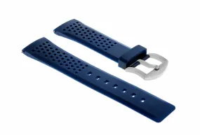 22MM SOFT RUBBER BAND STRAP FOR TAG HEUER CARRERA MONACO CALIRE 7 16 1887 BLUE