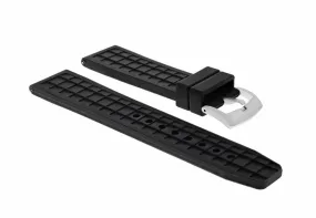 22MM SOFT RUBBER DIVER WATCH STRAP BAND FOR OMEGA SEAMASTER PLANET OCEAN BLACK