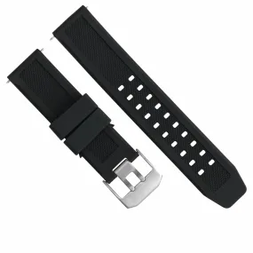 23MM RUBBER WATCH BAND STRAP BASIS PEAK ULTIMATE FITNESS WATCH BLACK TOP QUALITY