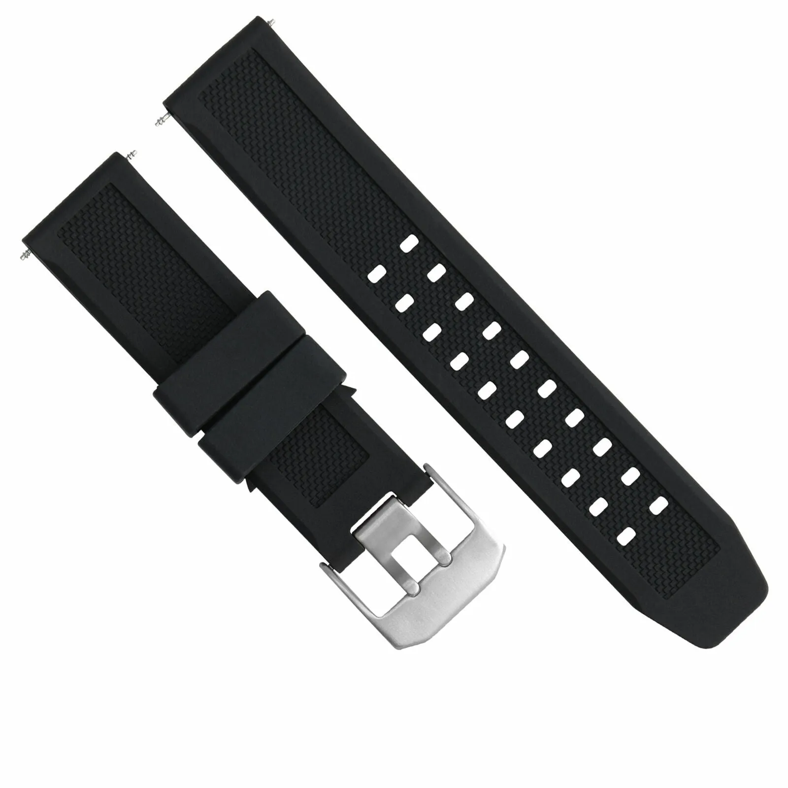 23MM RUBBER WATCH BAND STRAP BASIS PEAK ULTIMATE FITNESS WATCH BLACK TOP QUALITY
