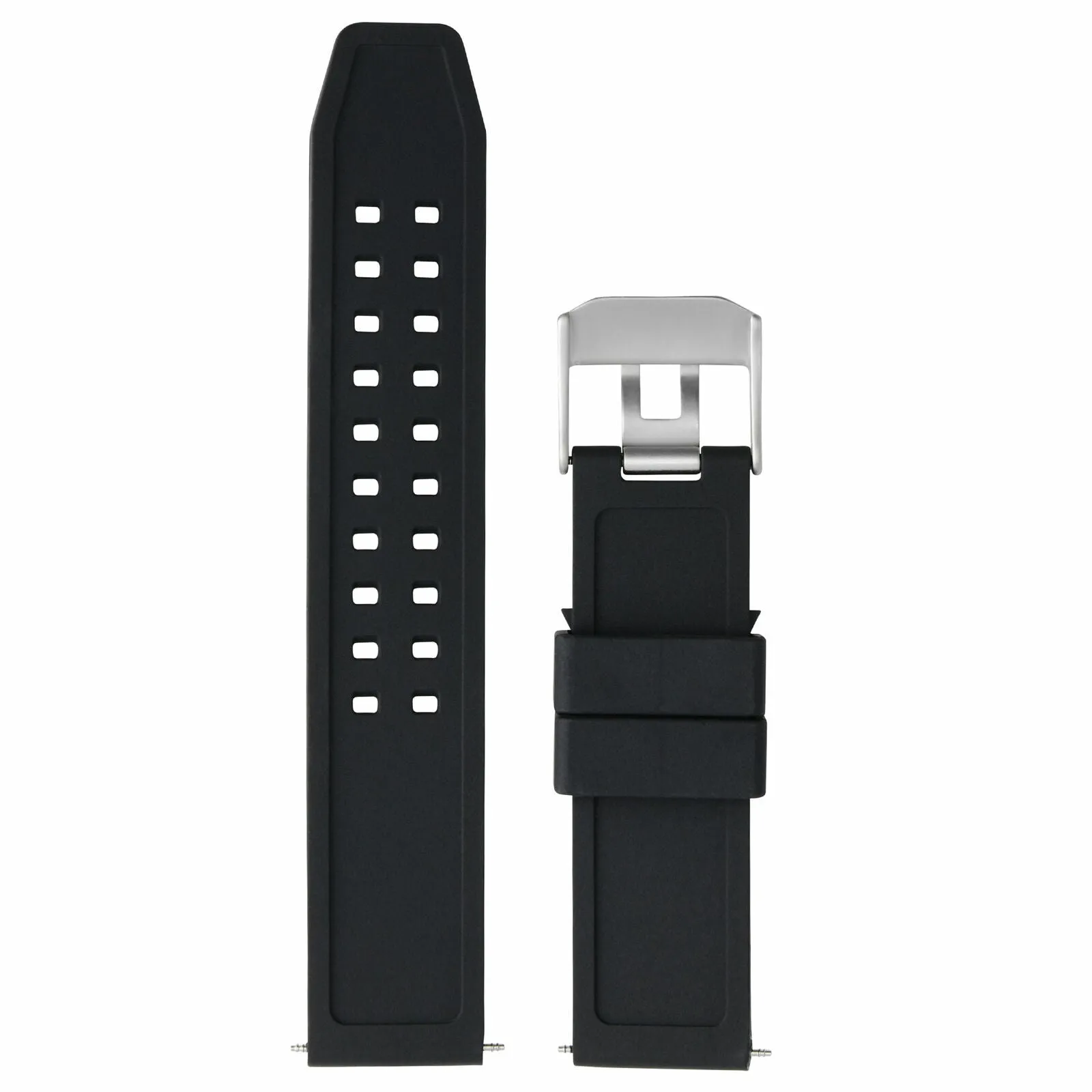 23MM RUBBER WATCH BAND STRAP BASIS PEAK ULTIMATE FITNESS WATCH BLACK TOP QUALITY