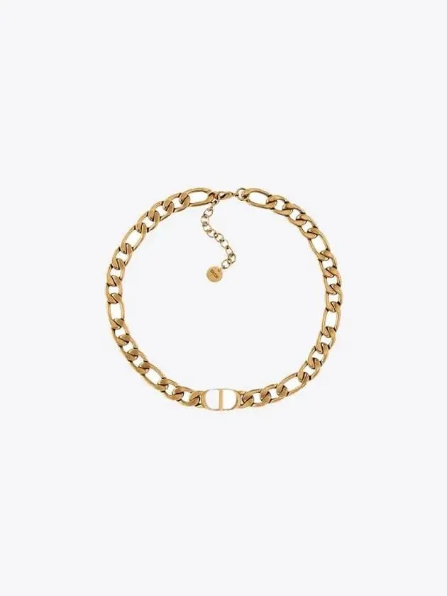 30 Montaigne CD Logo Choker Necklace Antique Gold