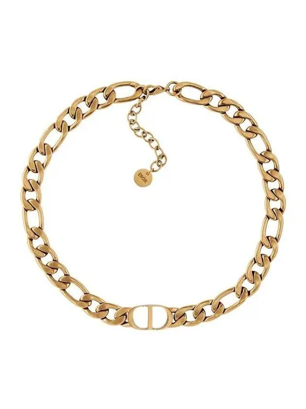 30 Montaigne CD Logo Choker Necklace Antique Gold