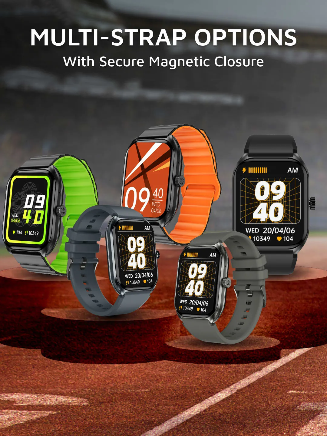 Ace X1 2.04" Amoled Display,1000 NITS, Sleek & Premium Smartwatch (Charcoal Grey)