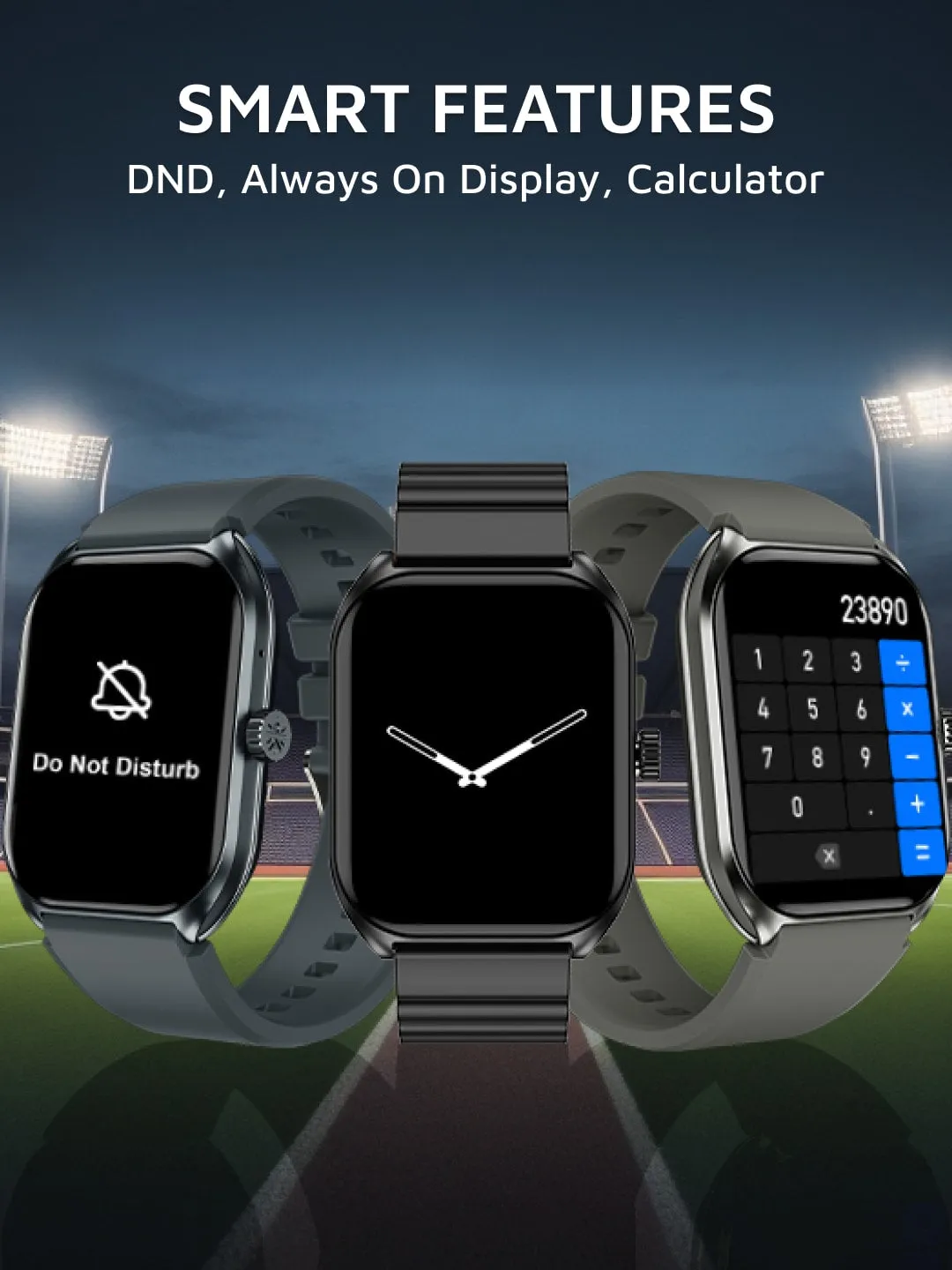 Ace X1 2.04" Amoled Display,1000 NITS, Sleek & Premium Smartwatch (Charcoal Grey)