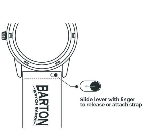 Amazfit Bip | Black Alligator Grain Leather by Barton Watch Bands