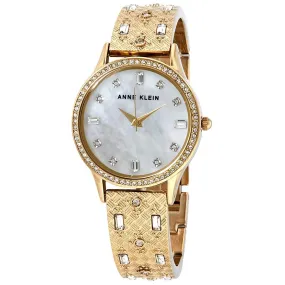 Anne Klein Mother of Pearl Crystal Dial Ladies Watch 3360MPGB