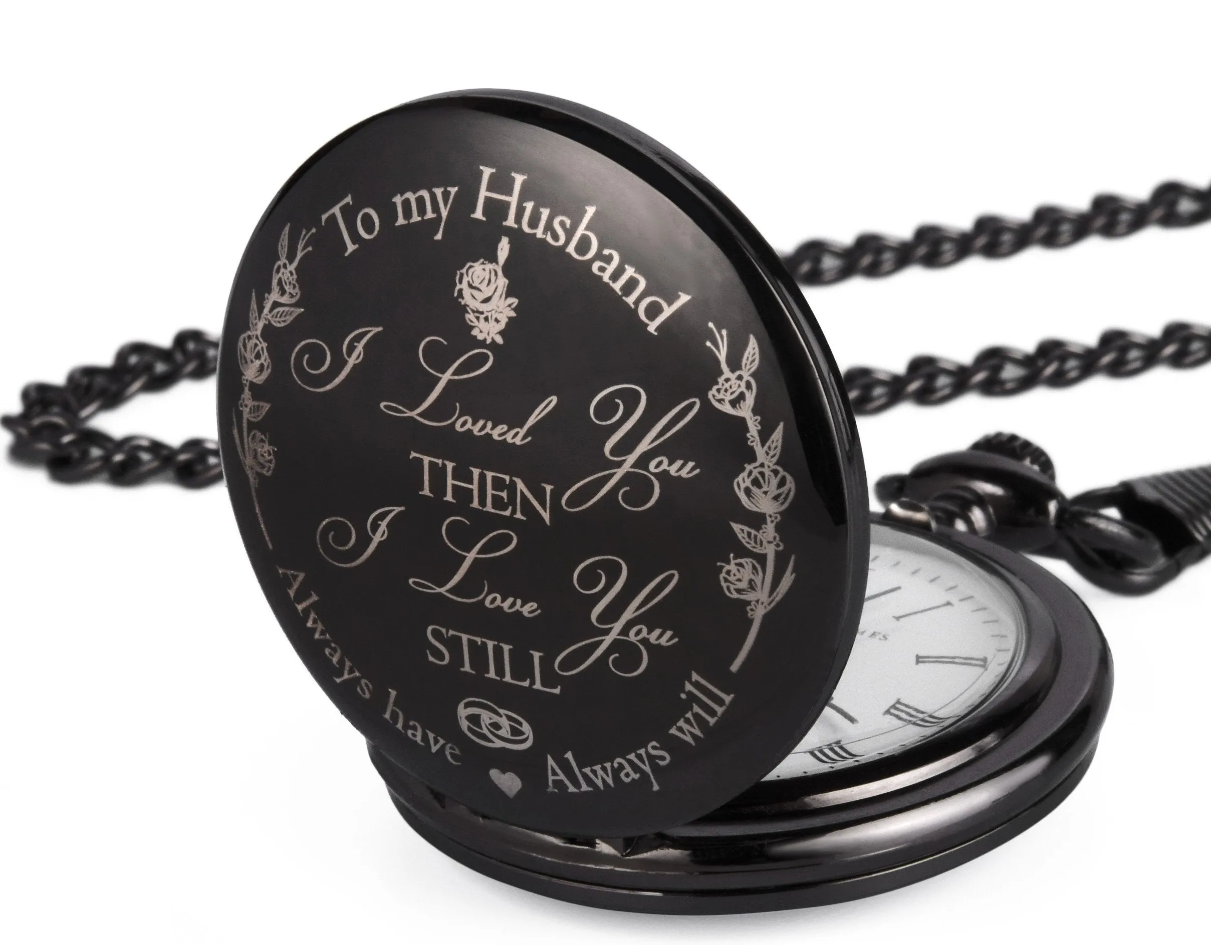 Anniversary Gift's for Him I Anniversary Gift' for Husband - Engraved ‘to My Husband’ Pocket Watch | I Love You Gift for Husband for Birthday I Valentines I Anniversary for Men