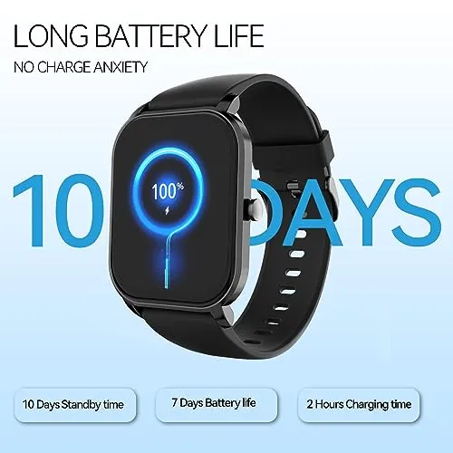 anyloop Smart Watch for Men and Women, 2.02'' Activity Tracker and Smartwatches, 100  Sport Modes Fitness Tracker with IP68 Waterproof Heart Rate Sleep Monitor Compatible with Android&iOS