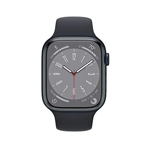 Apple Watch Series 8 [GPS   Cellular 45mm] Smart Watch w/Midnight Aluminum Case with Midnight Sport Band - S/M. Fitness Tracker, Blood Oxygen & ECG Apps, Always-On Retina Display, Water Resistant