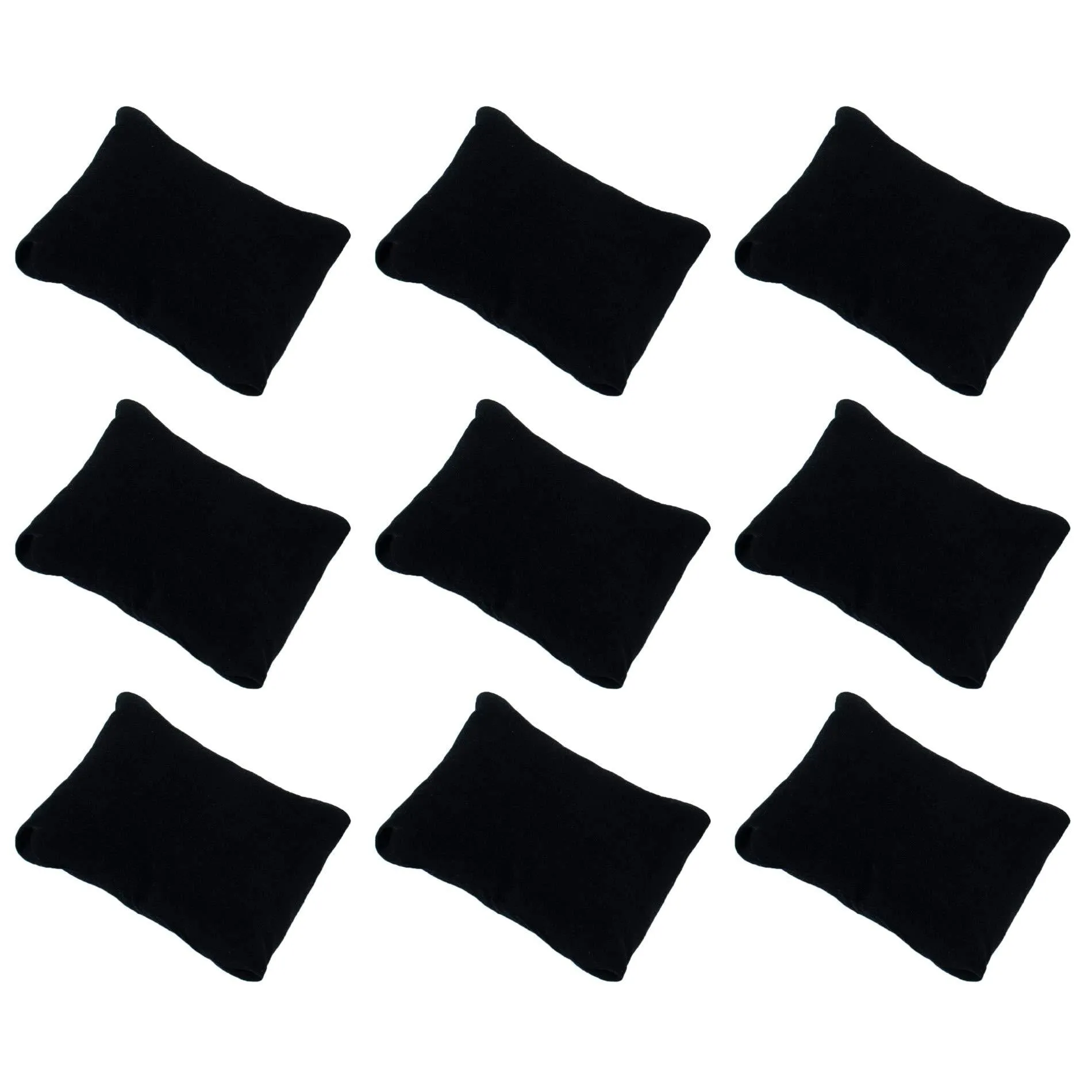AUEAR, Velvet Bracelet Watch Pillow Black Jewelry Pillows Watch Bracelet Bangle Cushions Display Stand Set for Box (10 Pcs) 10 Pcs