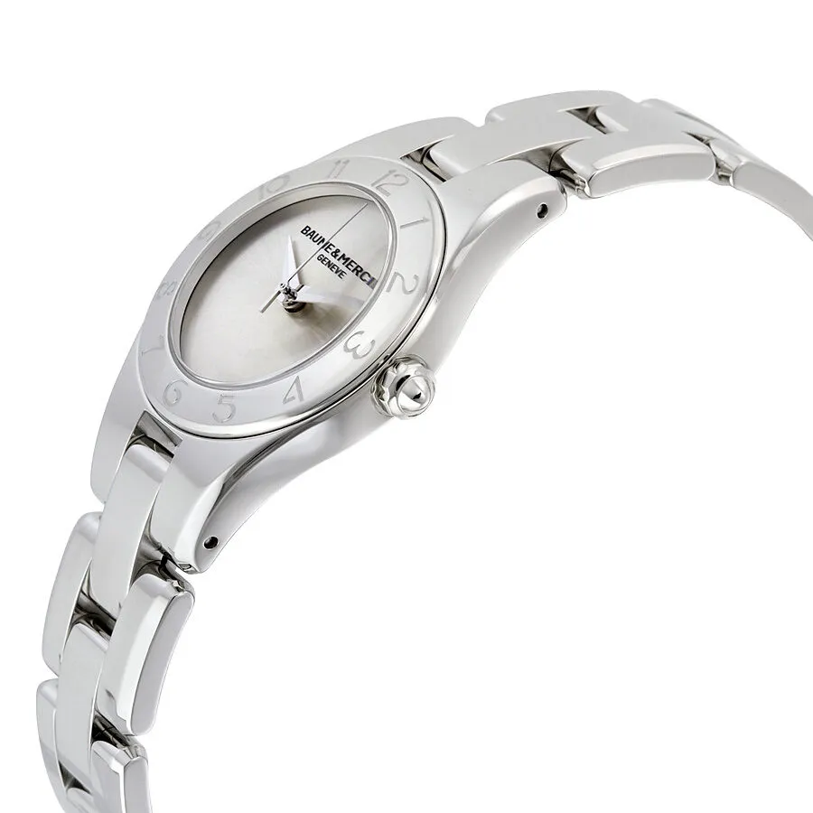 Baume et Mercier Linea Silver Dial Stainless Steel Ladies Watch 10138