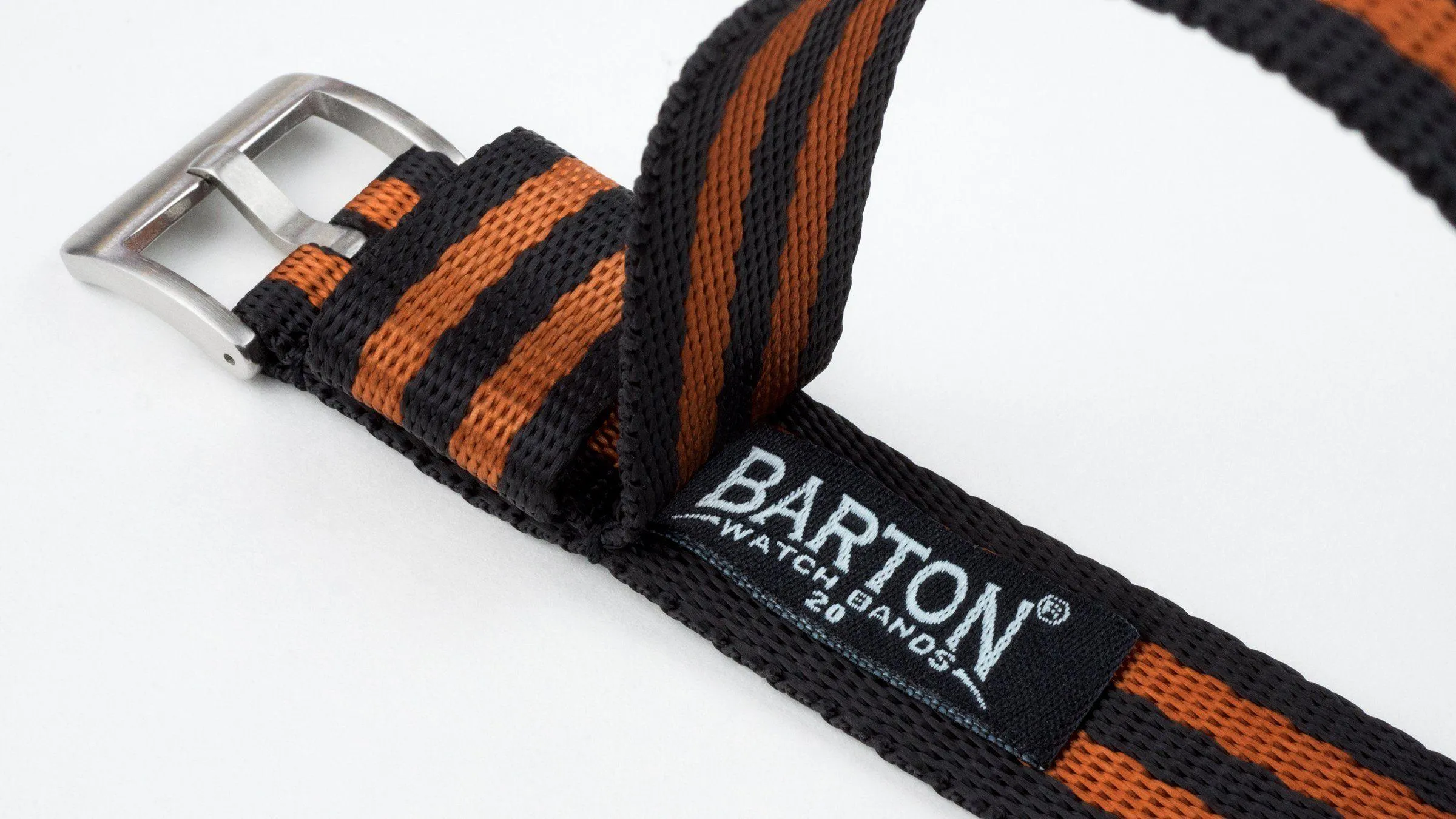 Black & Burnt Orange | Elite Nylon NATO® Style by Barton Watch Bands