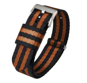 Black & Burnt Orange | Elite Nylon NATO® Style by Barton Watch Bands