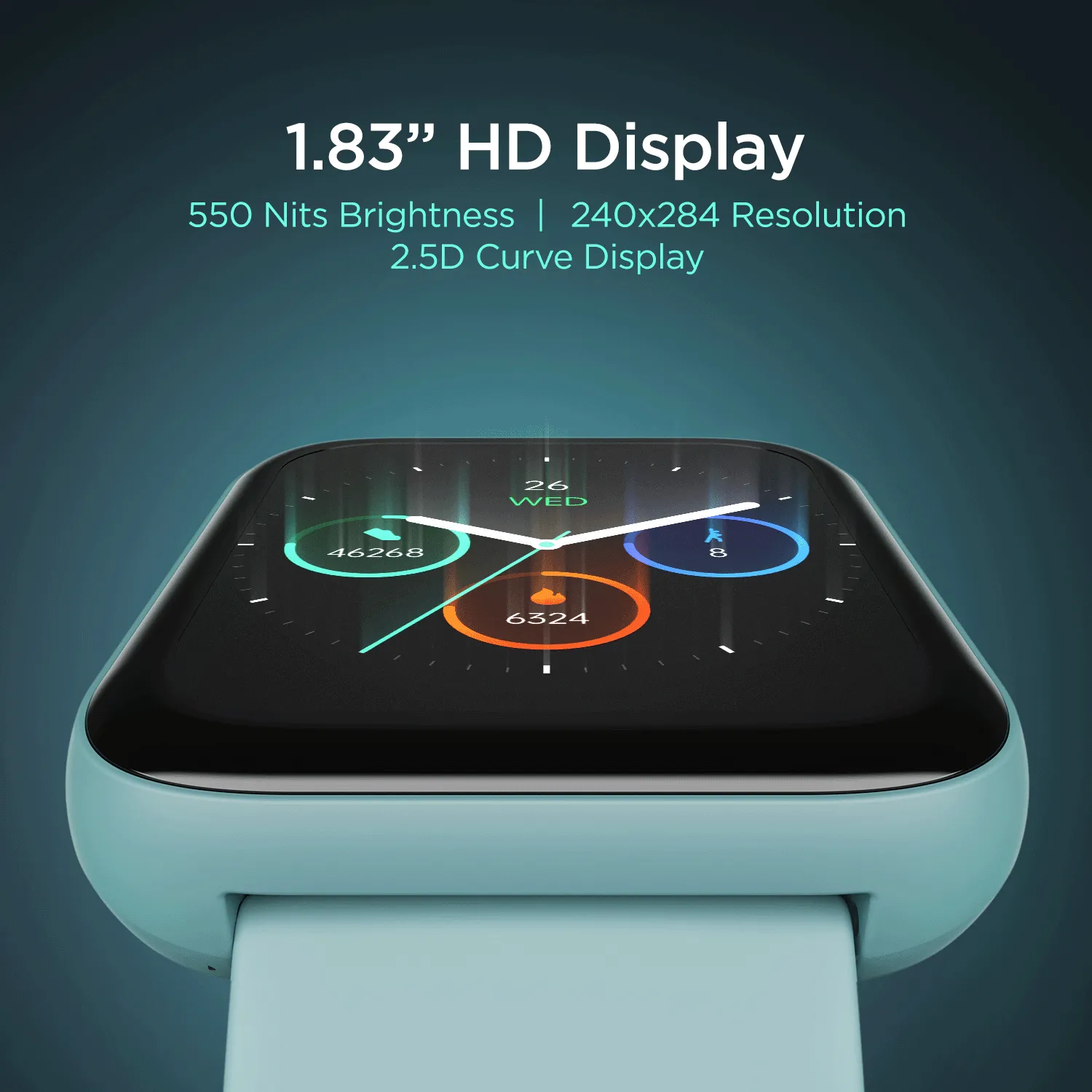 boAt Wave Call Plus | Biggest Display Smart Watch with 1.83" (4.64cm) HD Display, BT Calling, Save up to 20 contacts, IP68 Dust & Water Resistance