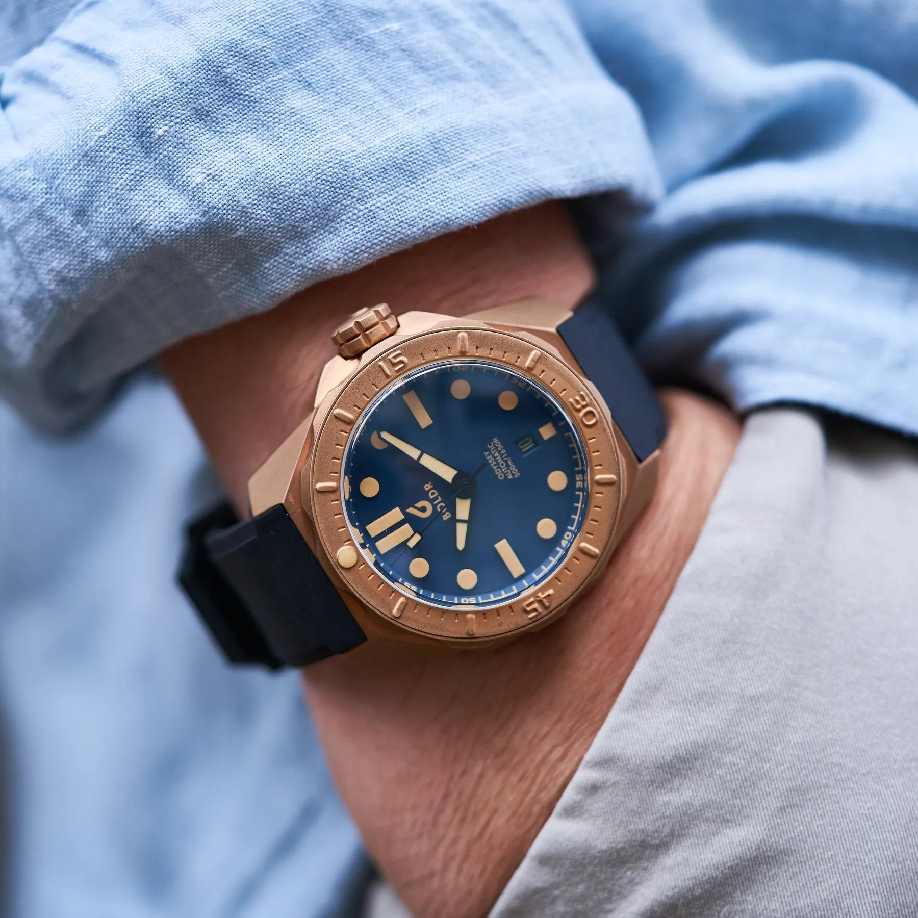 Boldr Watch Odyssey Bronze Prussian Blue Limited Edition D