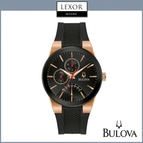 Bulova 97C111 Futuro Black Silicone Strap Men Watches