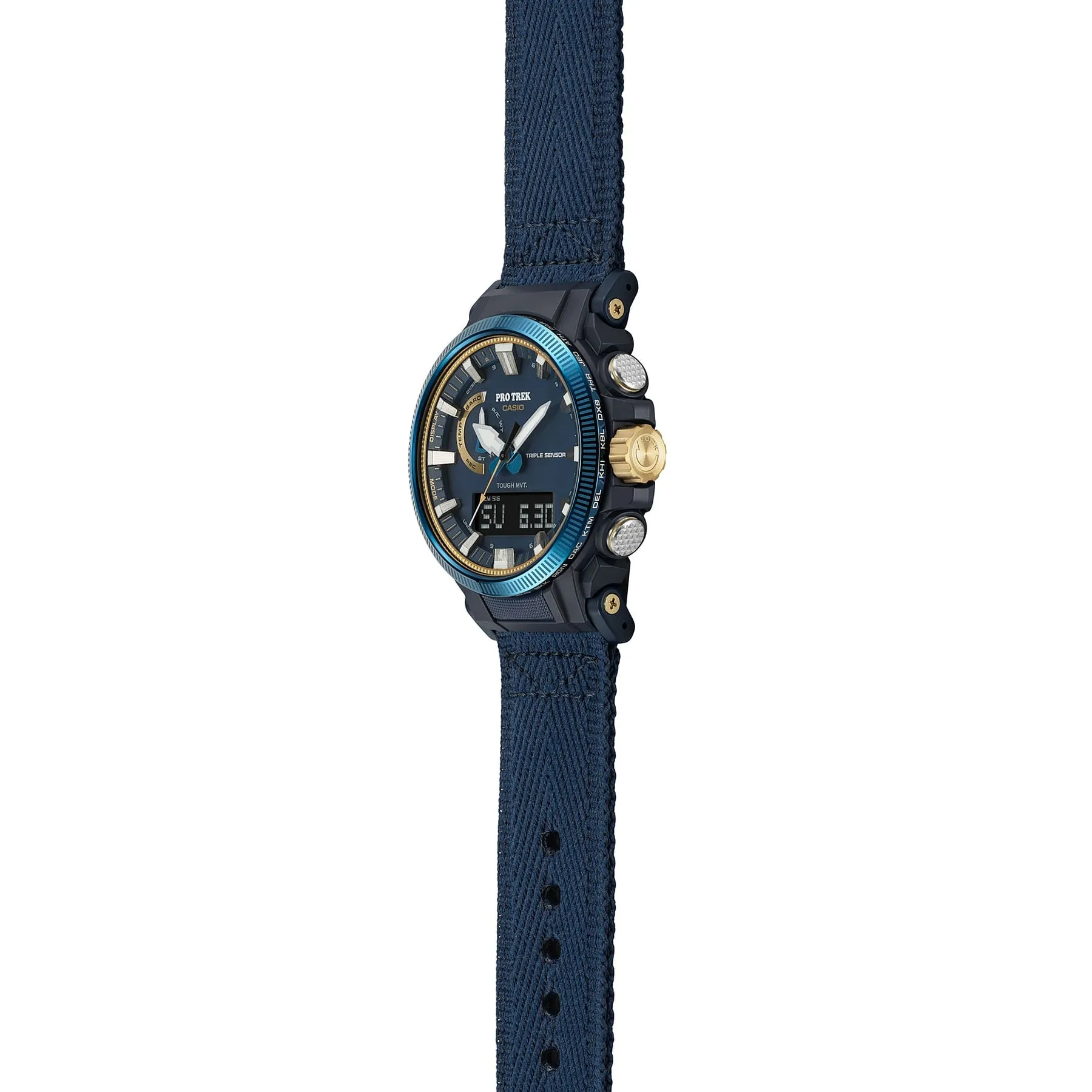 Casio Protrek Vintage Solar Leather Blue Dial Watch PRW61SS-2D