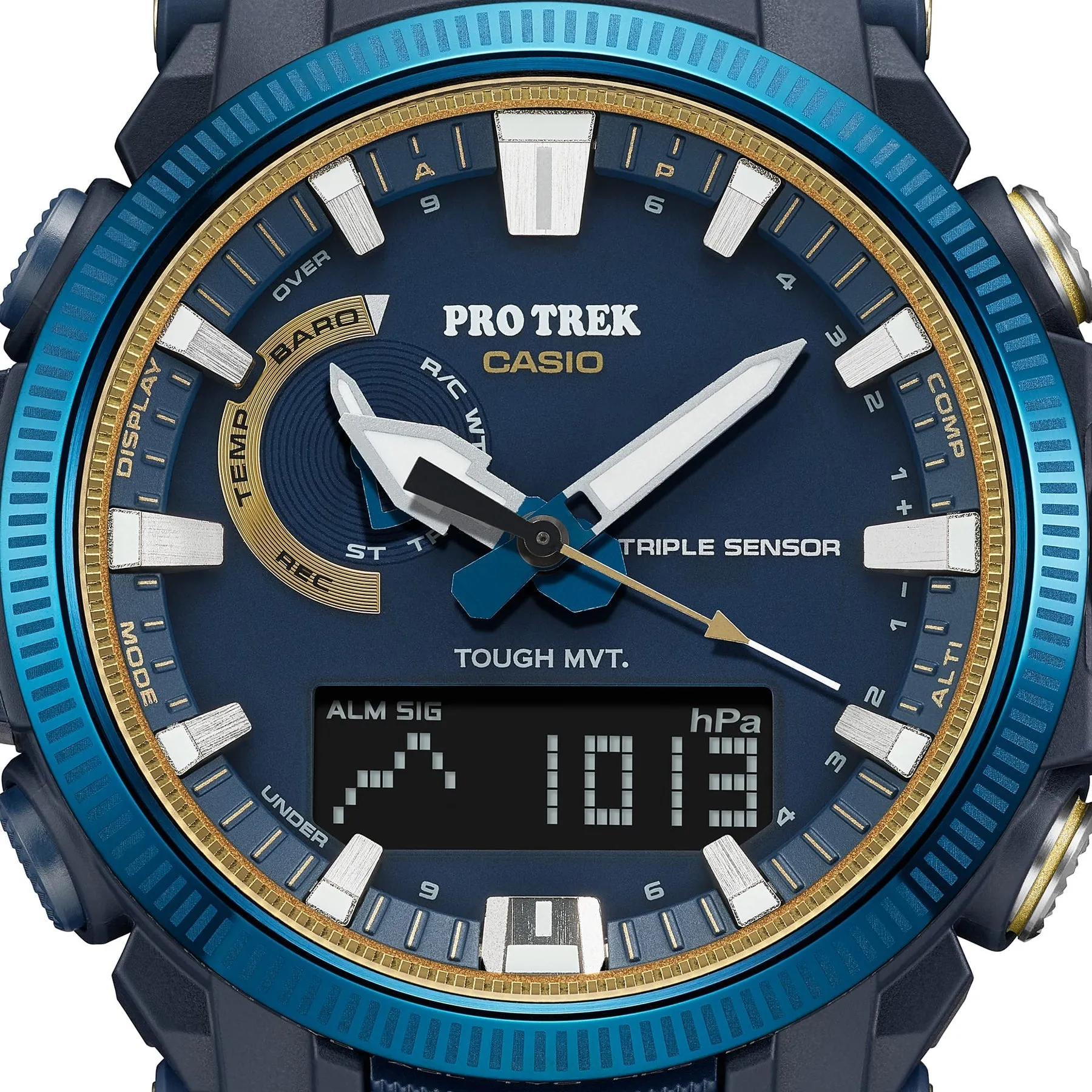 Casio Protrek Vintage Solar Leather Blue Dial Watch PRW61SS-2D