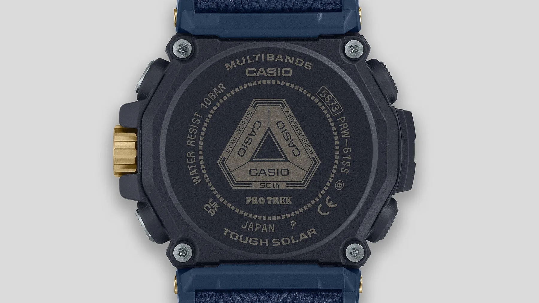 Casio Protrek Vintage Solar Leather Blue Dial Watch PRW61SS-2D