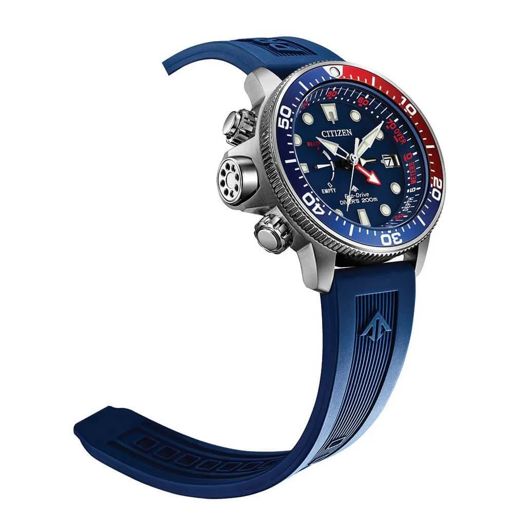 Citizen Eco-Drive Promaster Aqualand Blue Red Dive Watch
