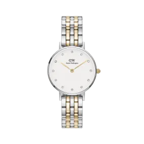 Daniel Wellington Petite Lumine 28 5-Link Gold & Silver White Watch