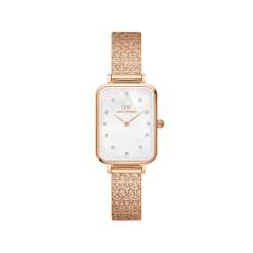 Daniel Wellington Quadro 20x26 Lumine Rose Gold Mother of Pearl White Watch