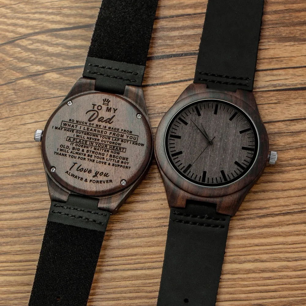 Engraved Wooden Watch