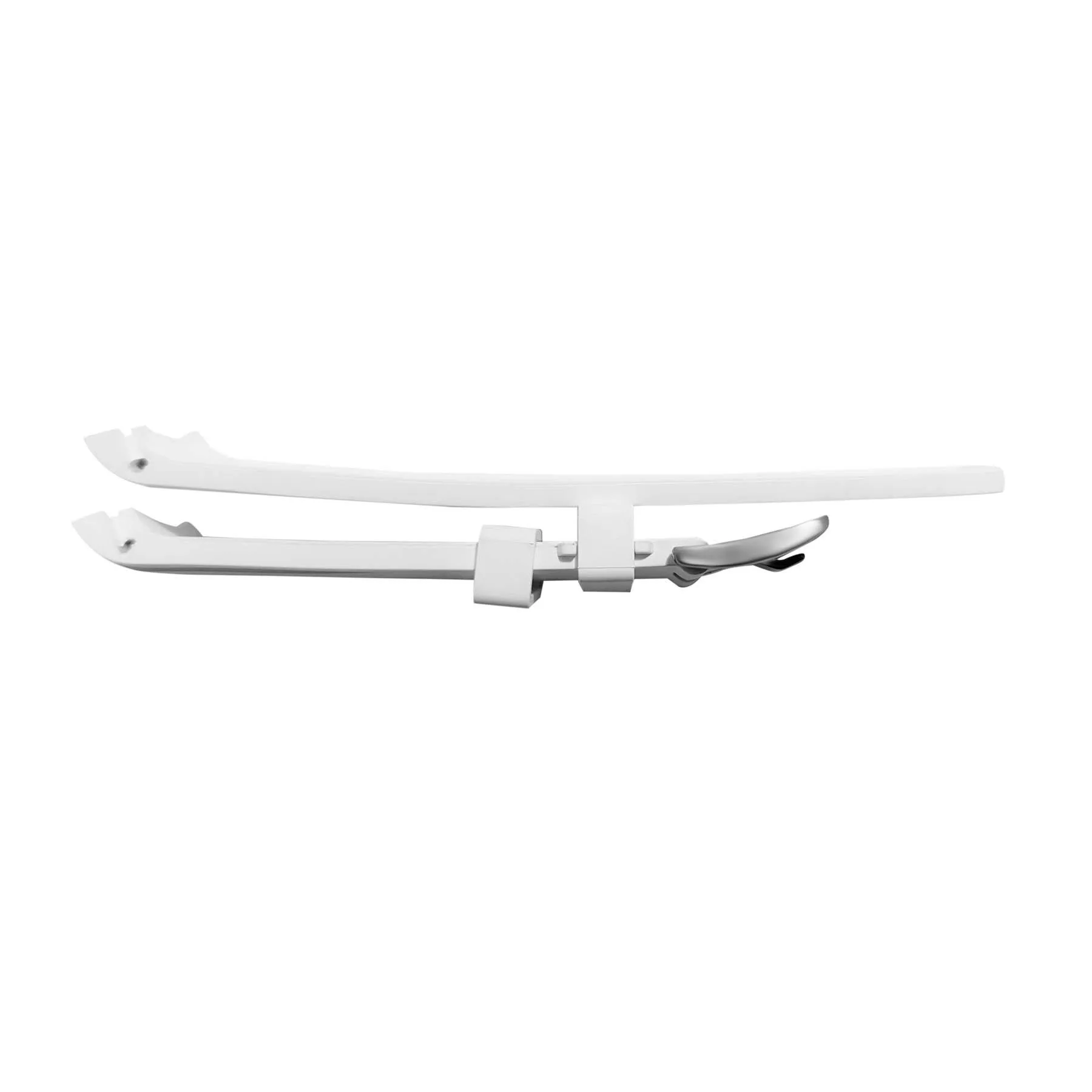 FKM White Rubber Strap - POLISHED Steel Buckle