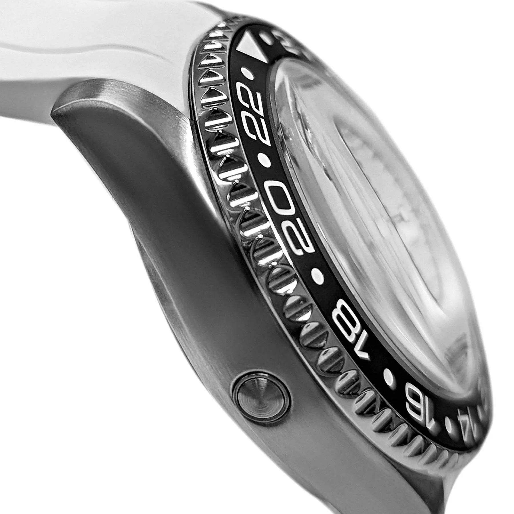 FKM White Rubber Strap - POLISHED Steel Buckle