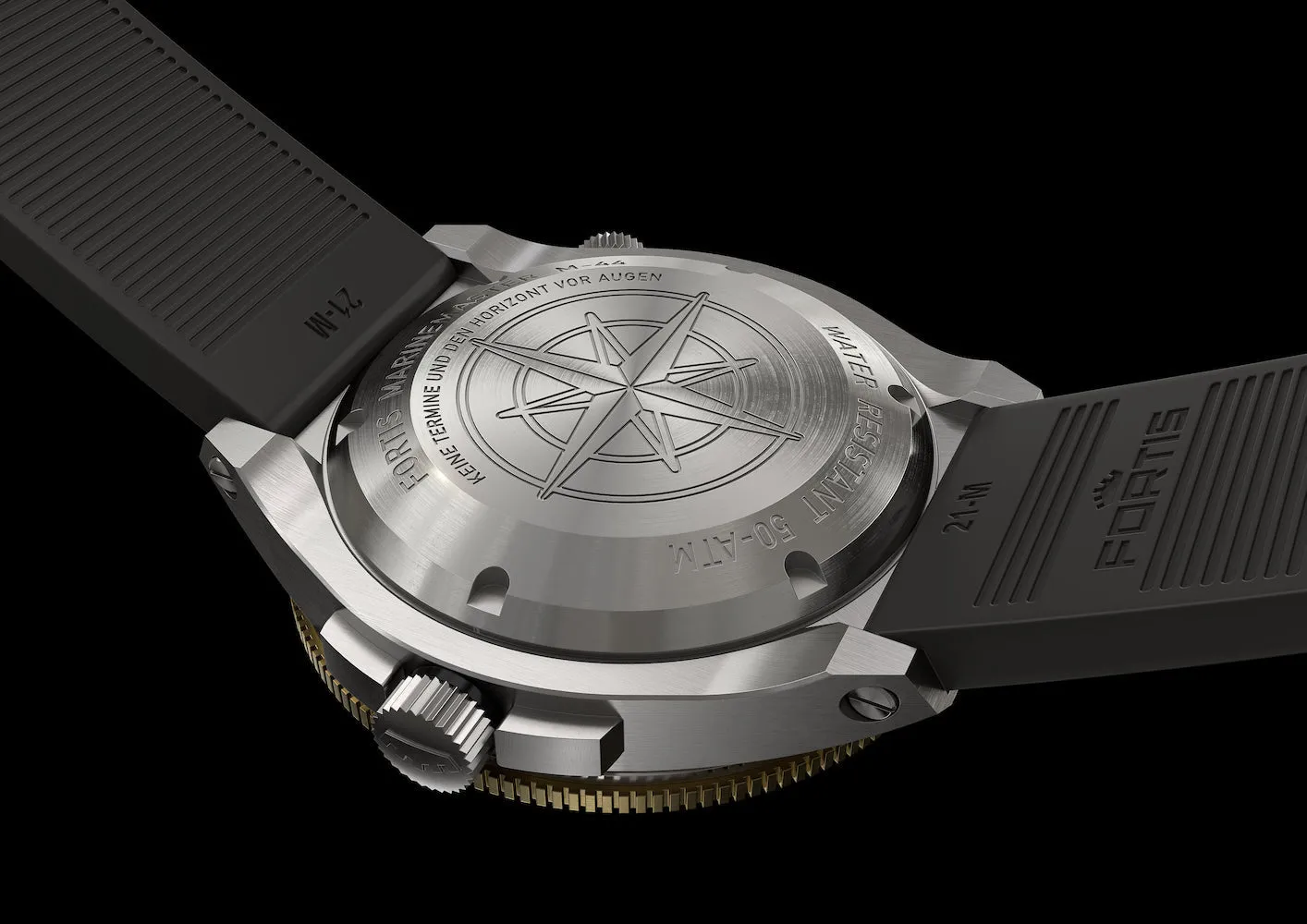 Fortis Marinemaster M 44 Black Resin Gold Limited Edition