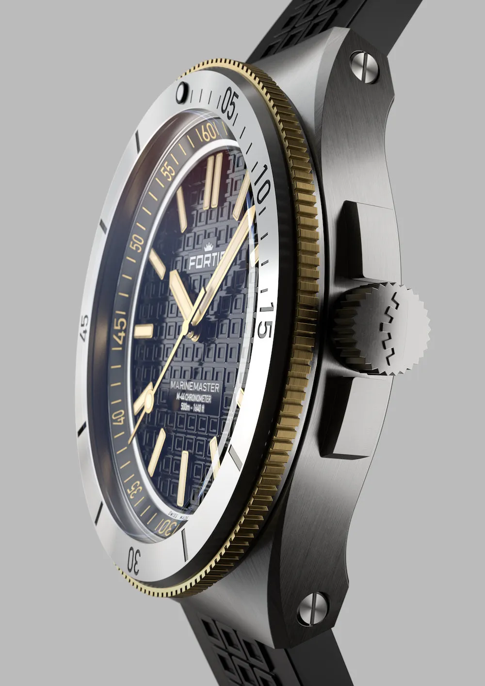 Fortis Marinemaster M 44 Black Resin Gold Limited Edition