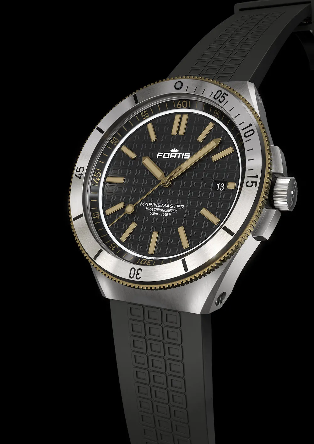 Fortis Marinemaster M 44 Black Resin Gold Limited Edition