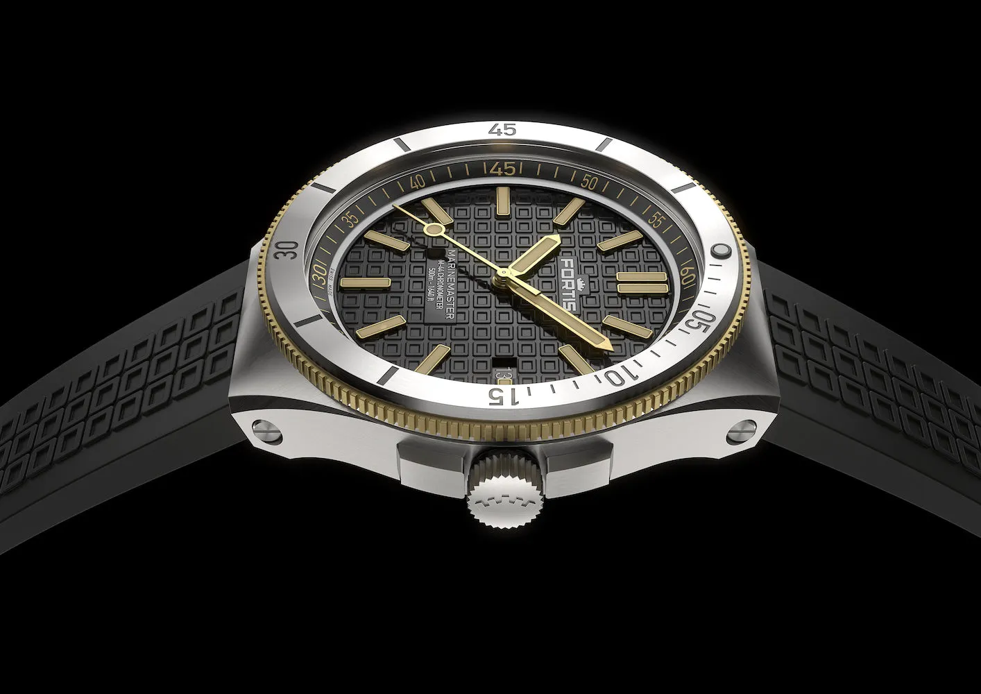 Fortis Marinemaster M 44 Black Resin Gold Limited Edition