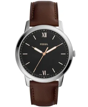 Fossil FS5464 The Minimalist Brown Leather Strap 44mm Men Watches Lexor Miami