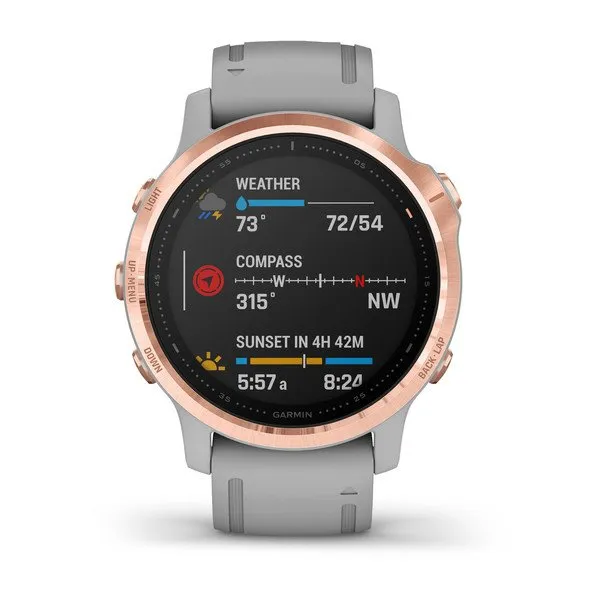 Garmin 010-02159-20 Fēnix® 6S Pro And Sapphire Edition Gray Silicone Strap Unisex Watches