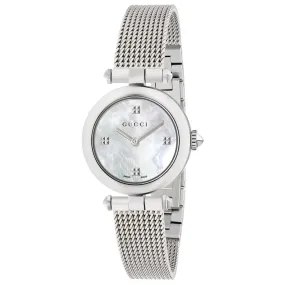 Gucci Diamantissima 27mm MOP Stainless Steel Ladies Watch YA141504