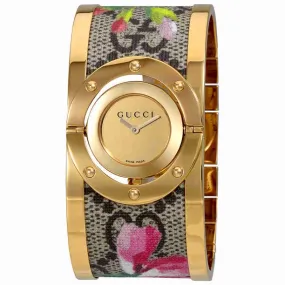 Gucci YA112443 Bloom Twirling Dial Gold-plated and Floral Women Watches