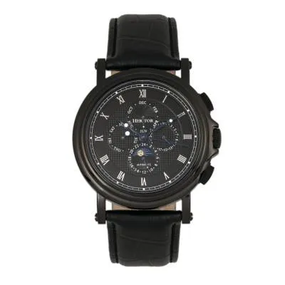 Heritor Automatic Kingsley Leather-Band Watch w/Day/Date