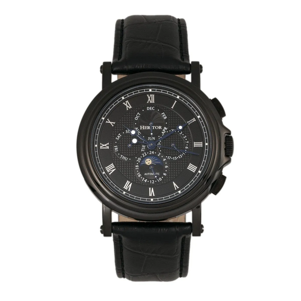 Heritor Automatic Kingsley Leather-Band Watch w/Day/Date