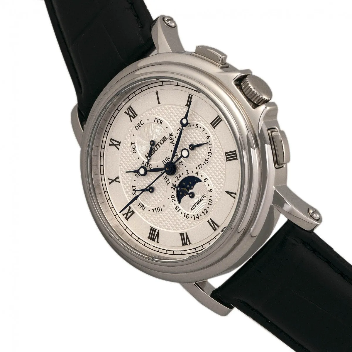 Heritor Automatic Kingsley Leather-Band Watch w/Day/Date