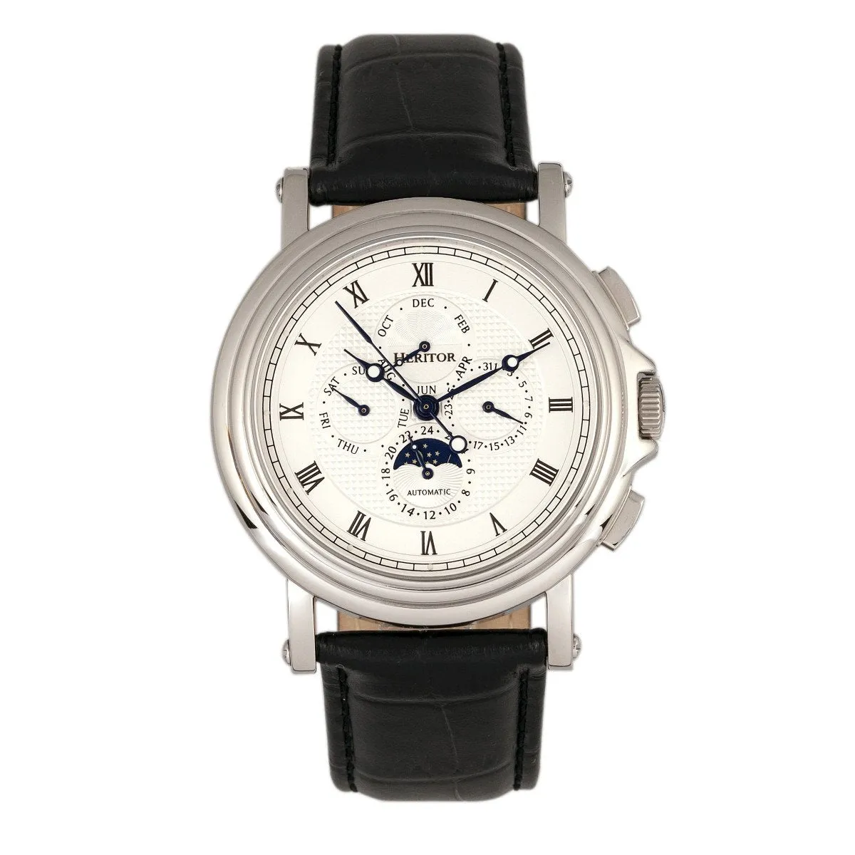 Heritor Automatic Kingsley Leather-Band Watch w/Day/Date
