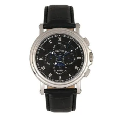 Heritor Automatic Kingsley Leather-Band Watch w/Day/Date
