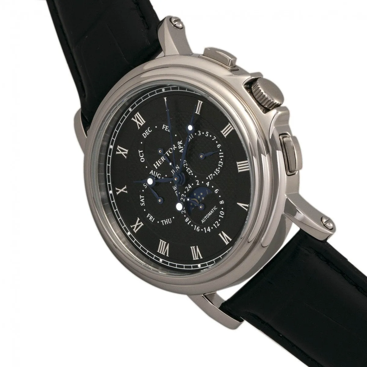 Heritor Automatic Kingsley Leather-Band Watch w/Day/Date