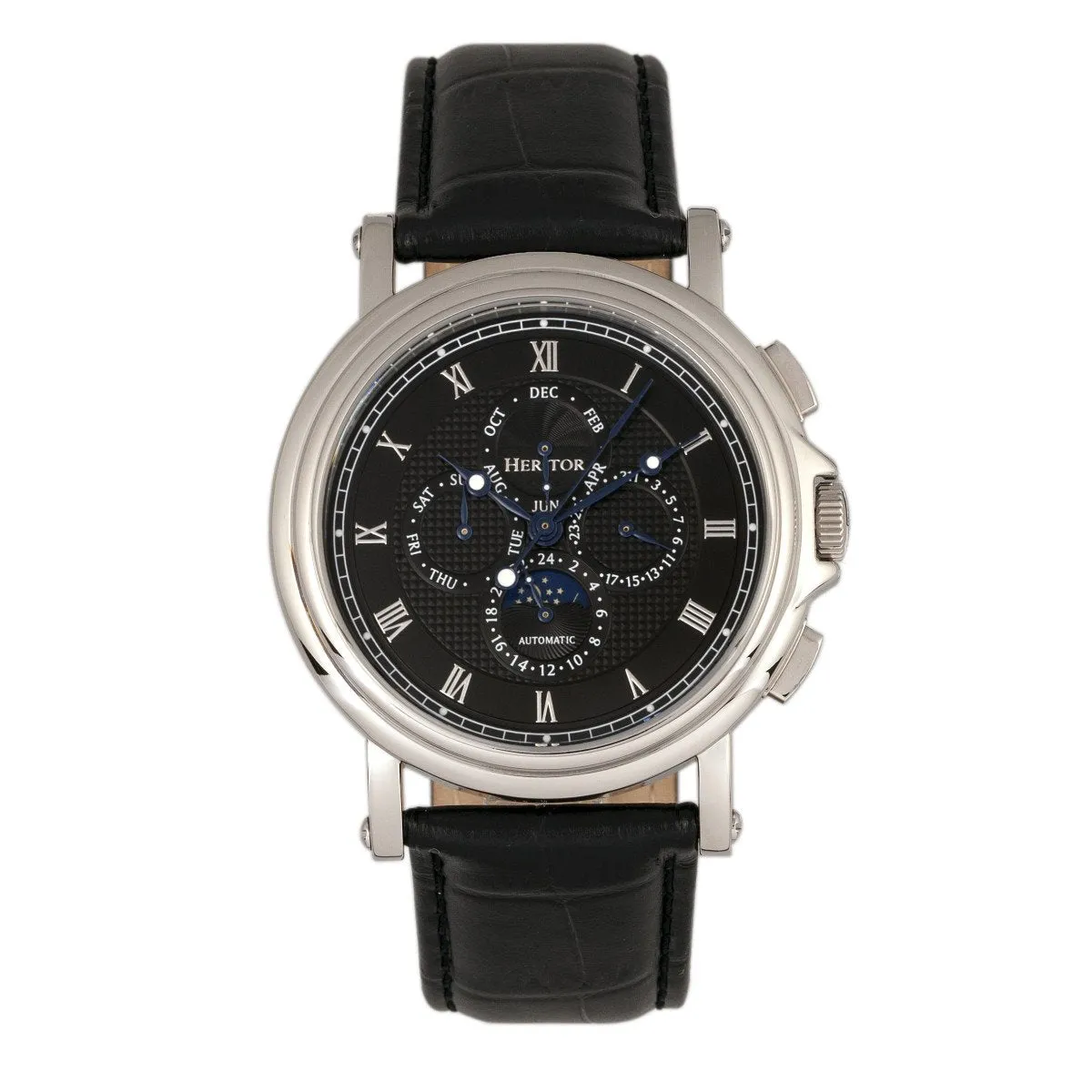 Heritor Automatic Kingsley Leather-Band Watch w/Day/Date