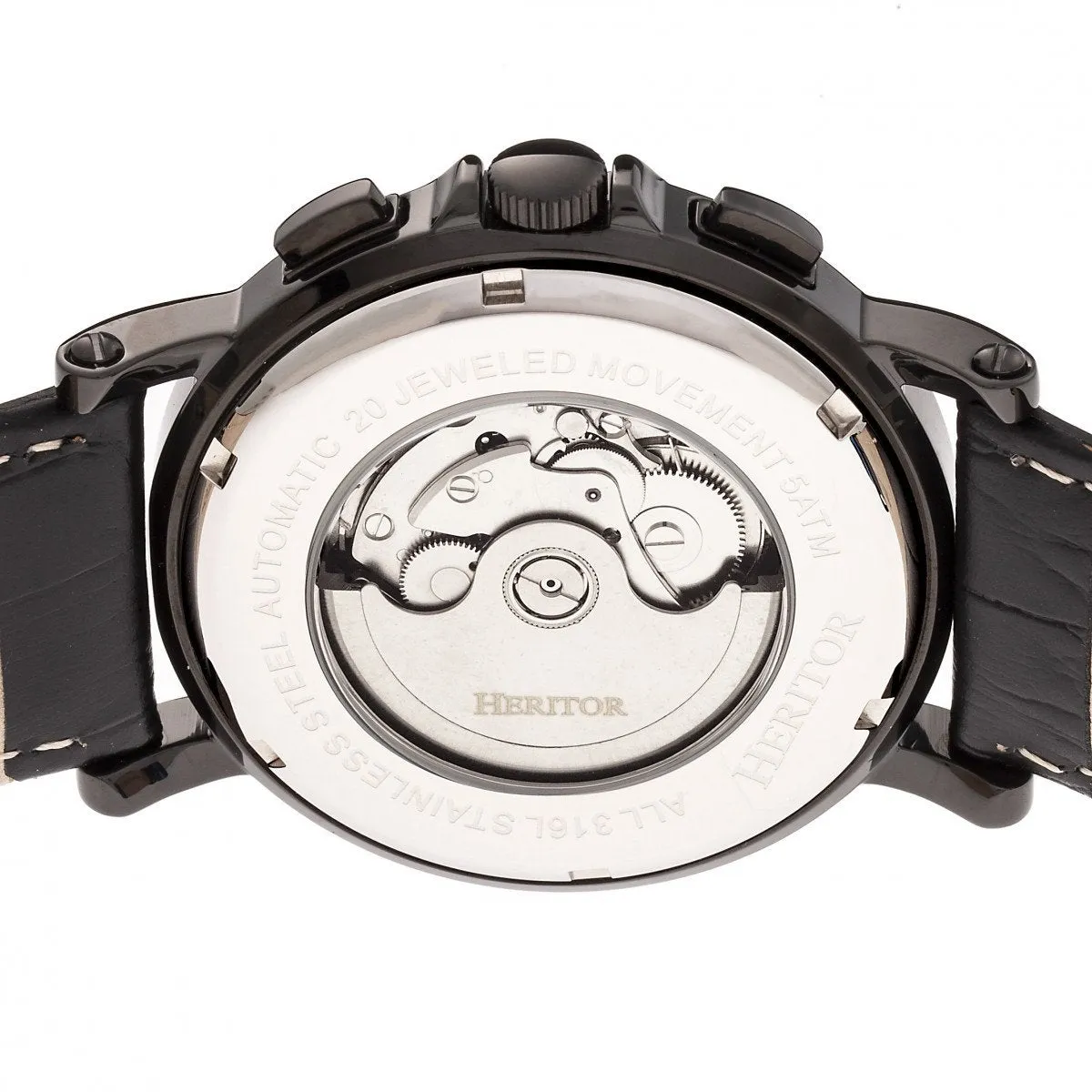 Heritor Automatic Kingsley Leather-Band Watch w/Day/Date