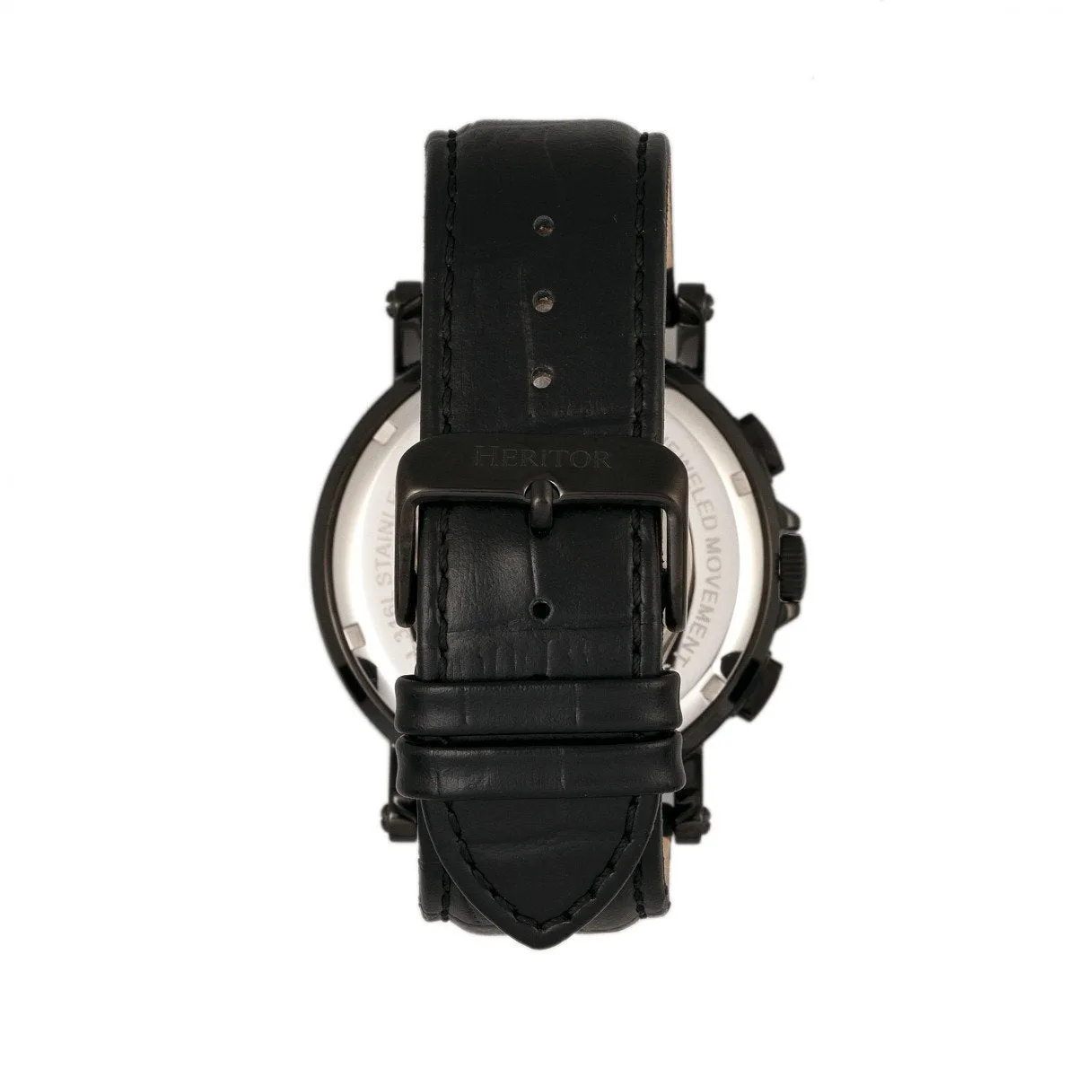 Heritor Automatic Kingsley Leather-Band Watch w/Day/Date