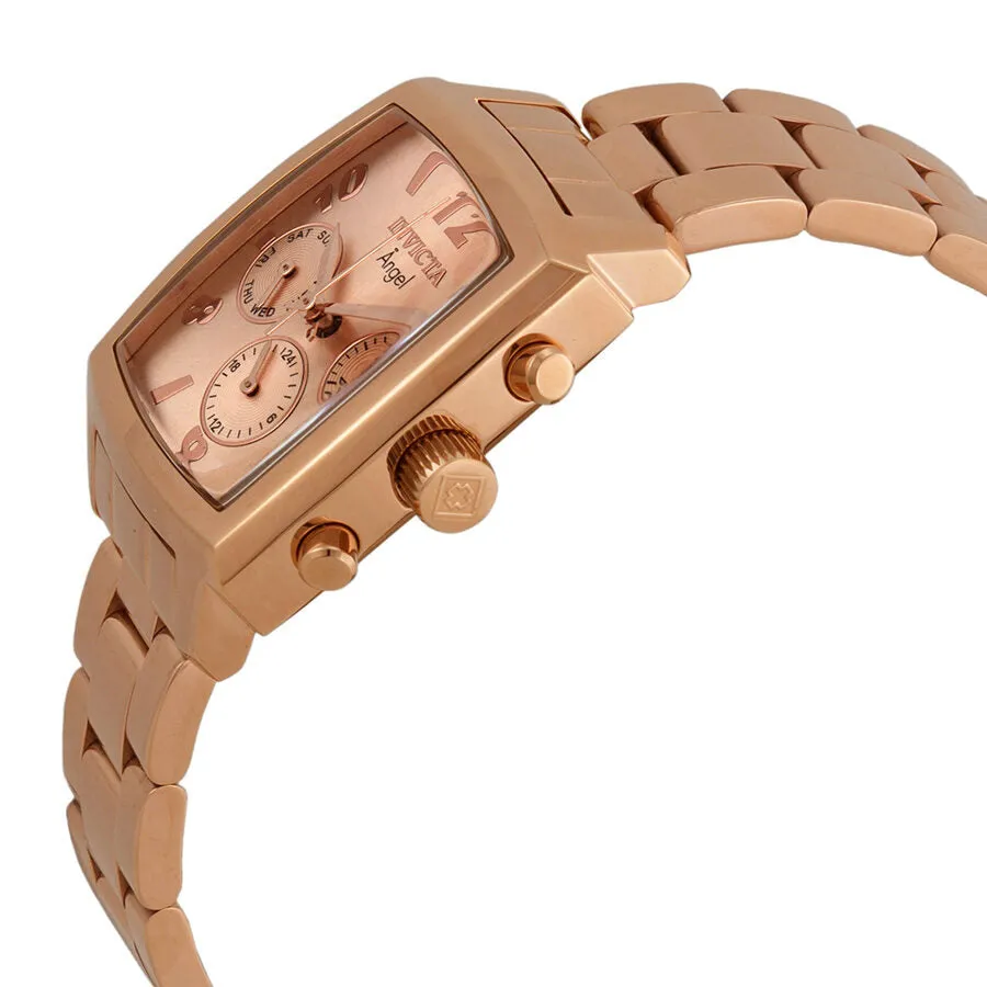 Invicta Angel Multi-function Rose Dial Rose Gold-plated Ladies Watch 12102