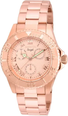 Invicta Angel Multi-Function Rose Dial Rose Gold-plated Ladies Watch 17525